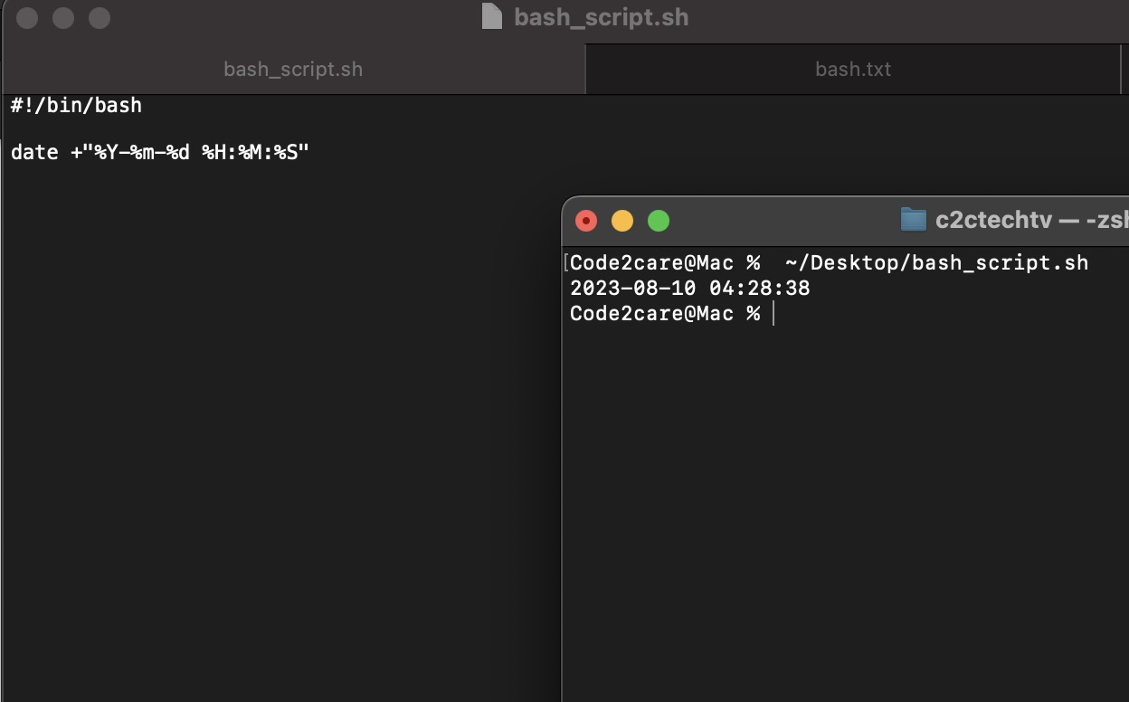 How to run a Command in Bash Script